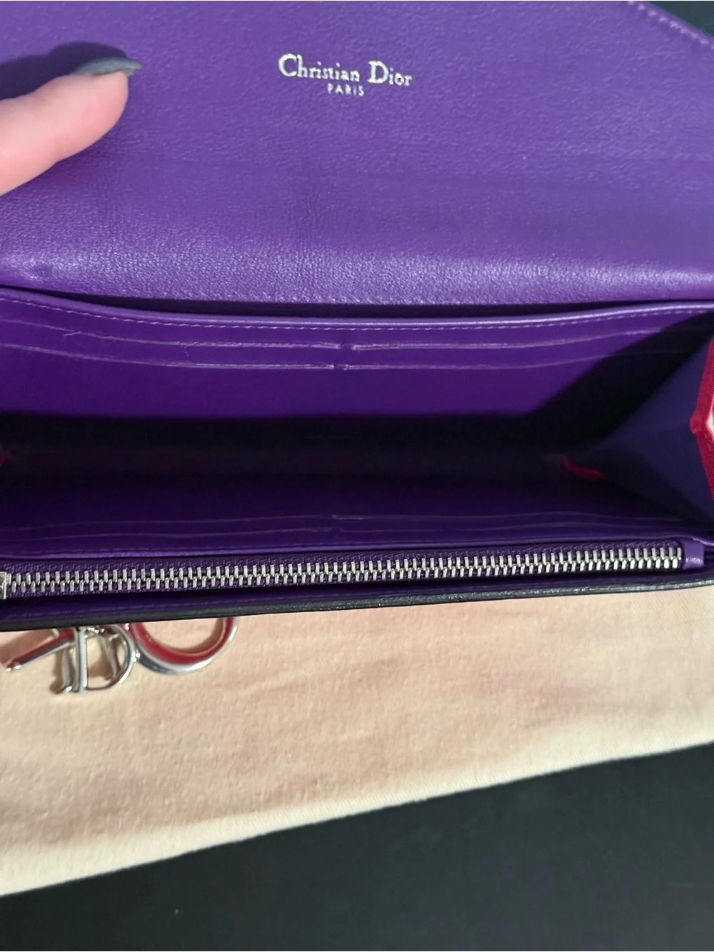 Dior compact leather